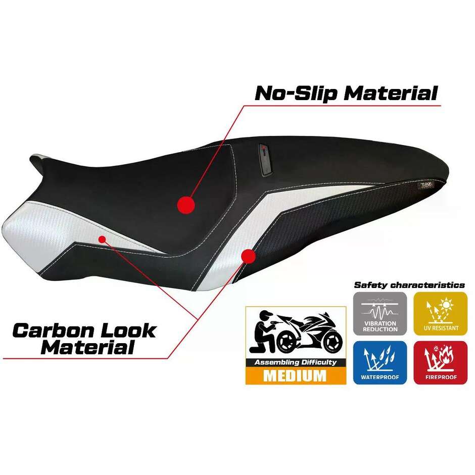 Housse de selle TPZ Italia spécifique pour Ducati Monster 1200 R, modèles 2016-2019, Toledo 3