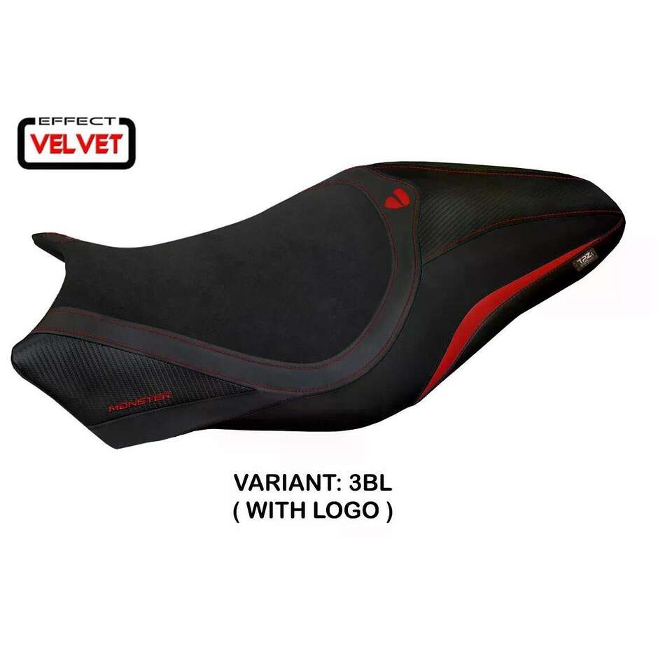 Housse de selle TPZ Italia spécifique pour Ducati Monster 797 (modèles 2017-2020), coloris Alzira Velvet