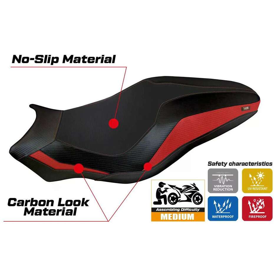 Housse de selle TPZ Italia spécifique pour Ducati Monster 797, modèles 2017-2020, Leipzig 3
