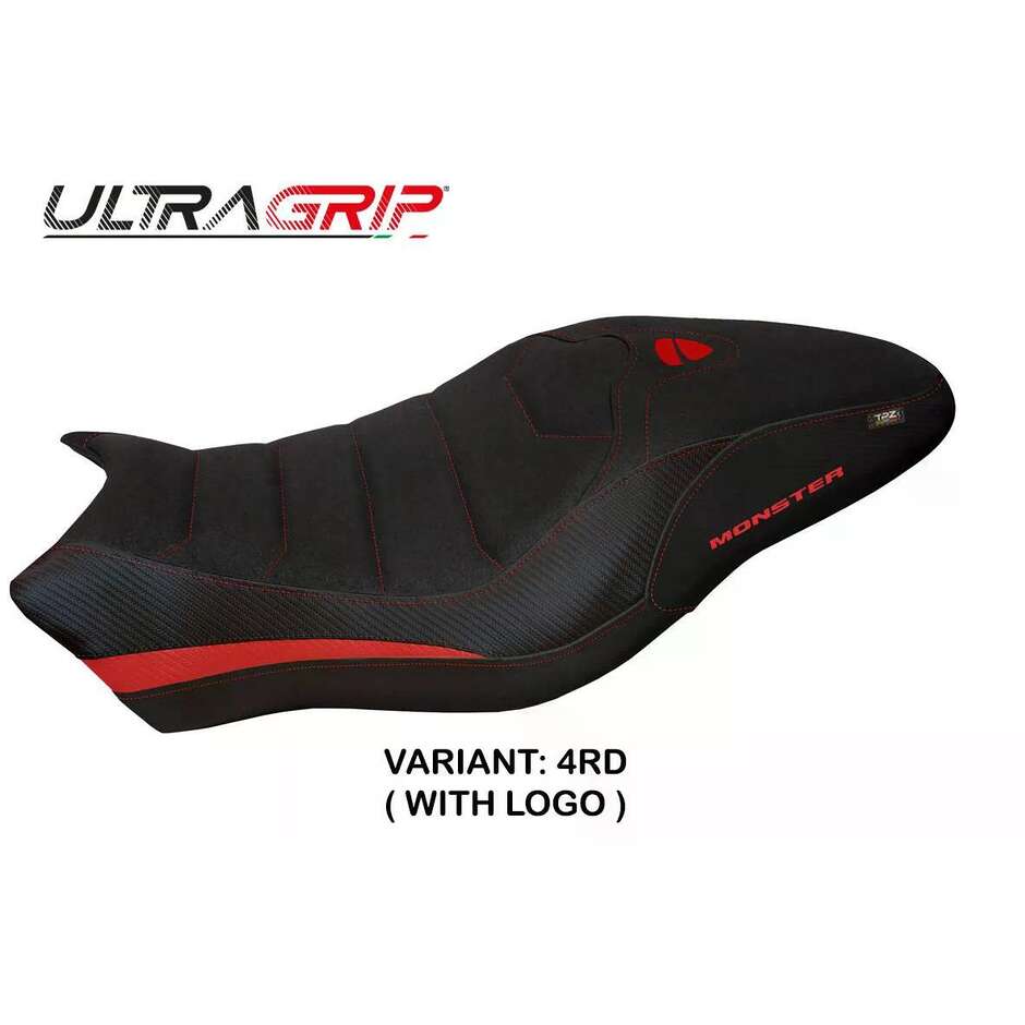 Housse de selle TPZ Italia spécifique pour Ducati Monster 797 (modèles 2017-2020) Piombino 2 Ultragrip