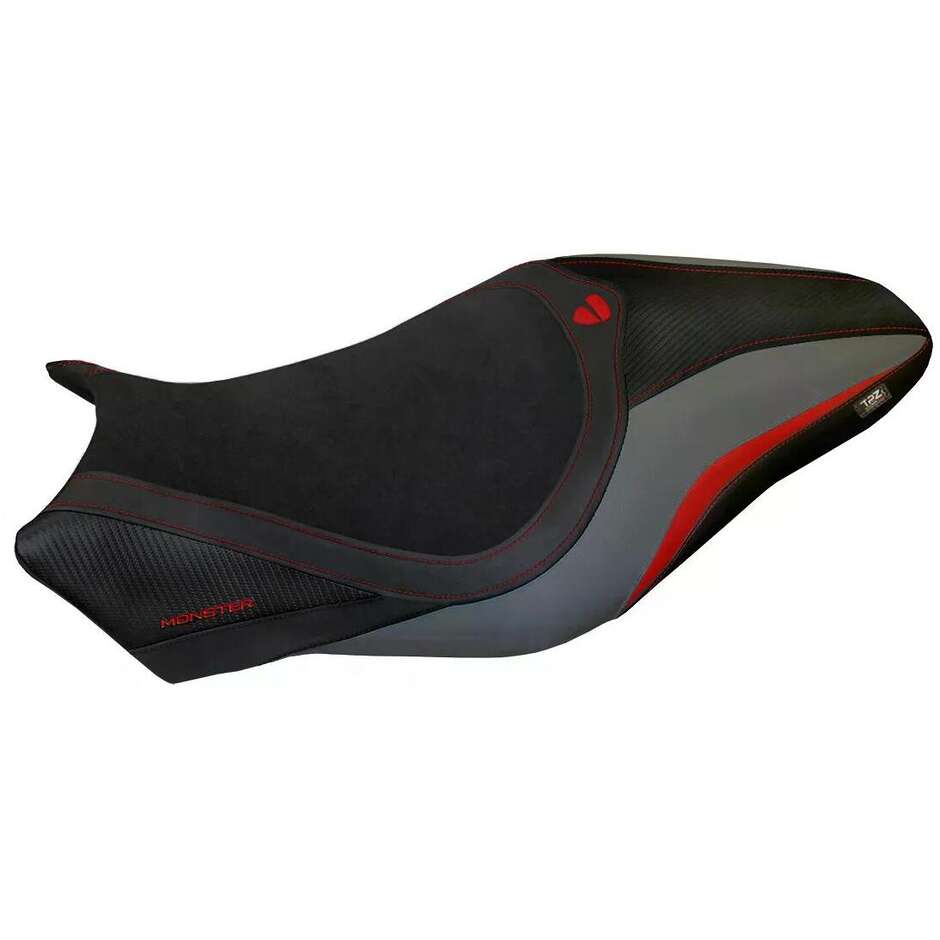 Housse de selle TPZ Italia spécifique pour Ducati Monster 821 / 1200 (modèles 2014-2016), coloris velours Turis