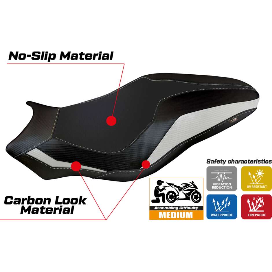 Housse de selle TPZ Italia spécifique pour Ducati Monster 821 / 1200, modèles 2017-2020, Leipzig 3