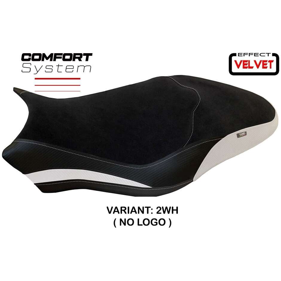 Housse de selle TPZ Italia spécifique pour Ducati Monster 821 / 1200 (modèles 2017-2020) Ovada 1 Velvet Comfort System