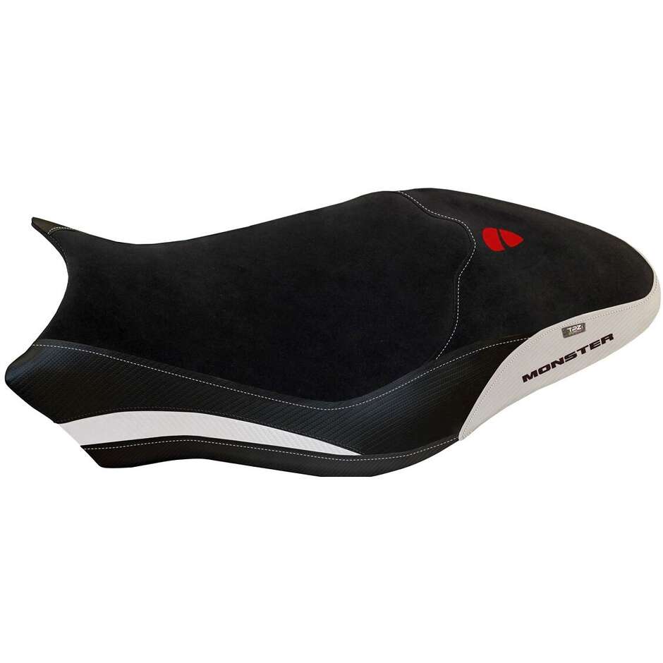 Housse de selle TPZ Italia spécifique pour Ducati Monster 821 / 1200 (modèles 2017-2020) Ovada 1 Velvet Comfort System