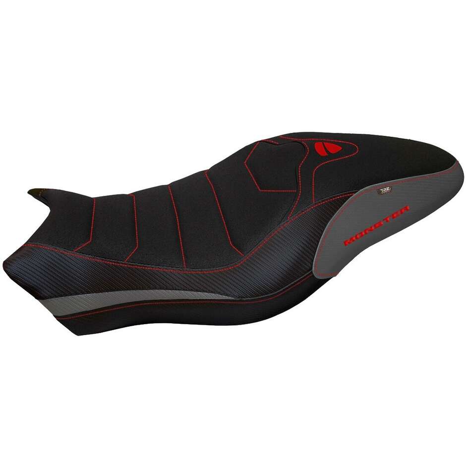 Housse de selle TPZ Italia spécifique pour Ducati Monster 821 / 1200 (modèles 2017-2020) Piombino 1 Ultragrip