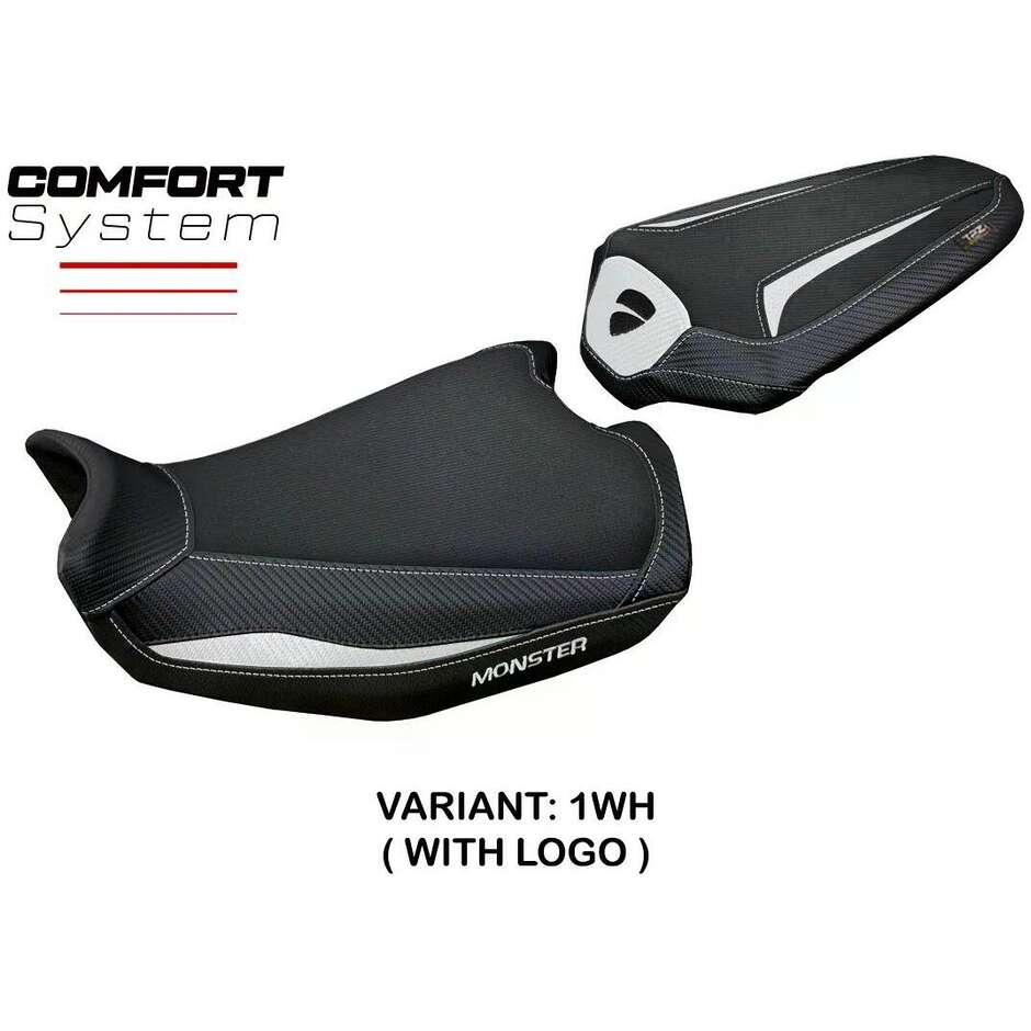 Housse de selle TPZ Italia spécifique pour Ducati Monster 937950 2021-2025, modèle Linosa Comfort System