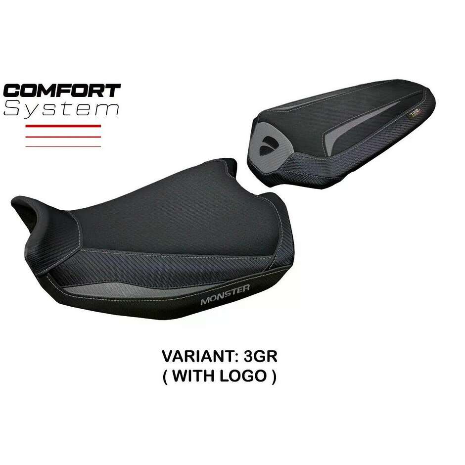 Housse de selle TPZ Italia spécifique pour Ducati Monster 937950 2021-2025, modèle Linosa Comfort System