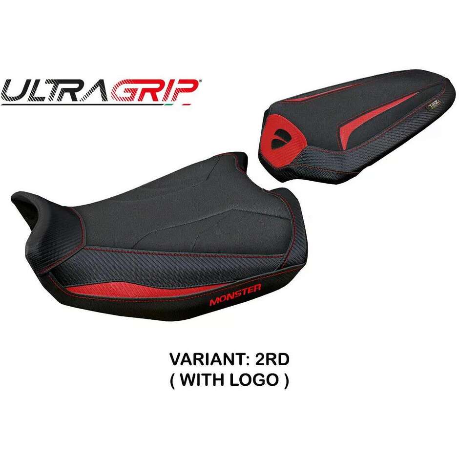 Housse de selle TPZ Italia spécifique pour Ducati Monster 937950 20212025 Linosa Ultragrip