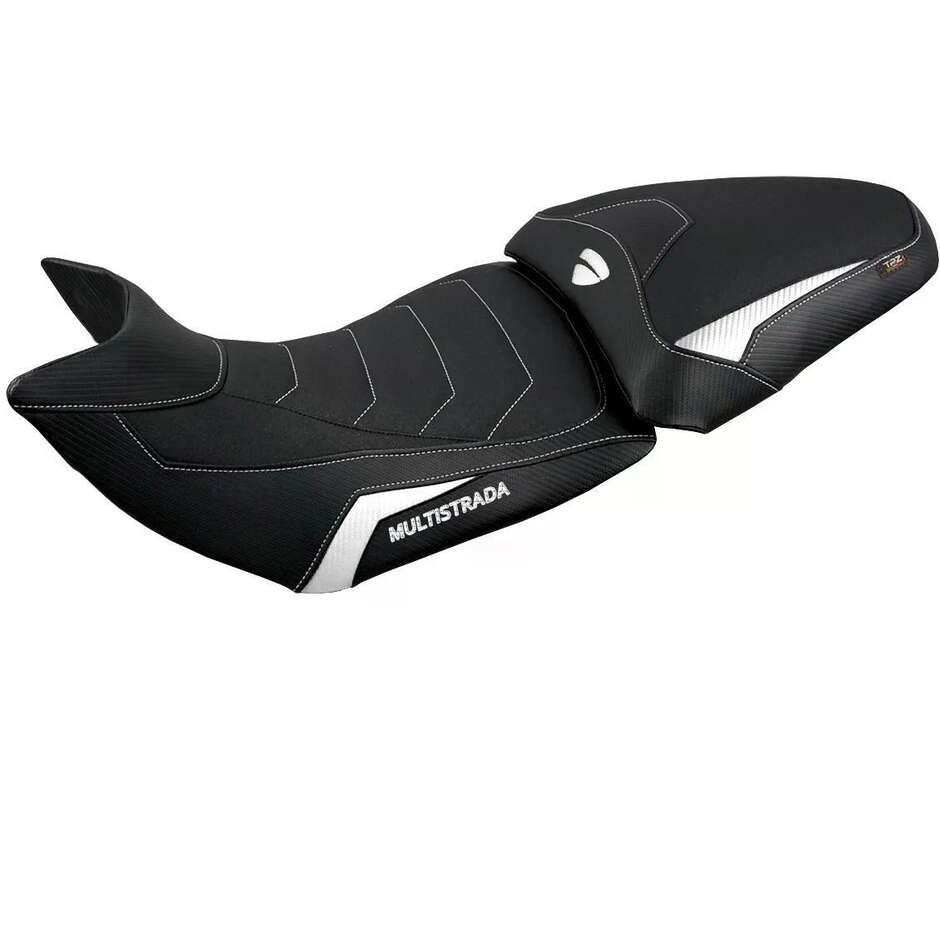 Housse de selle TPZ Italia spécifique pour Ducati Multistrada 1200 / 1260 2015-2020, modèle Jazan Ultragrip