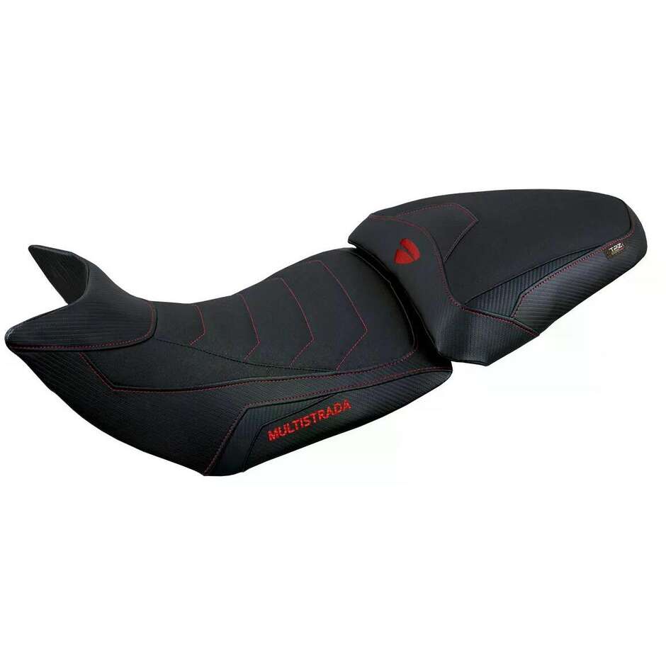 Housse de selle TPZ Italia spécifique pour Ducati Multistrada 1200 / 1260 2015-2020, modèle Jazan Ultragrip