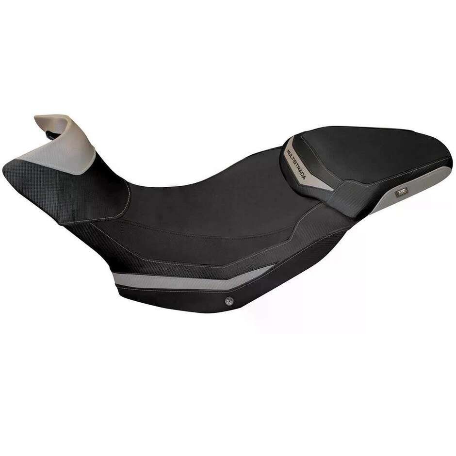 Housse de selle TPZ Italia spécifique pour Ducati Multistrada 1200/1260 Enduro (modèles 2016-2021) avec système de confort Sona 1