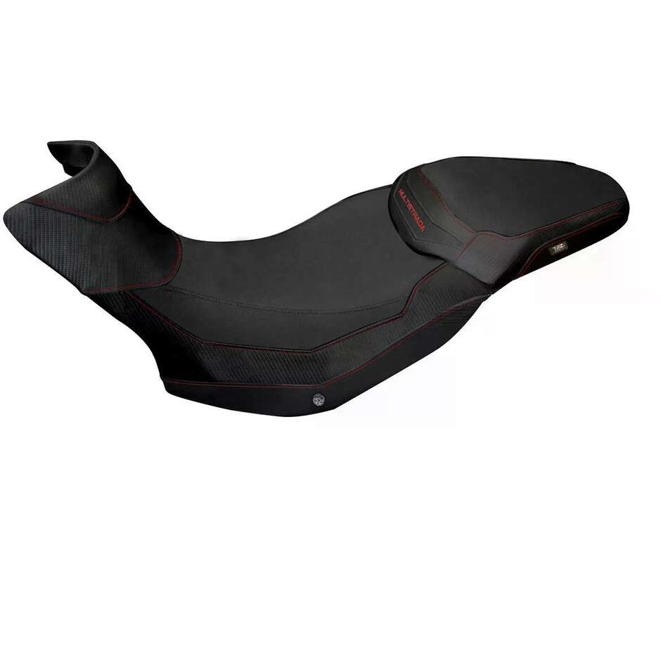 Housse de selle TPZ Italia spécifique pour Ducati Multistrada 1200/1260 Enduro (modèles 2016-2021) avec système de confort Sona 1