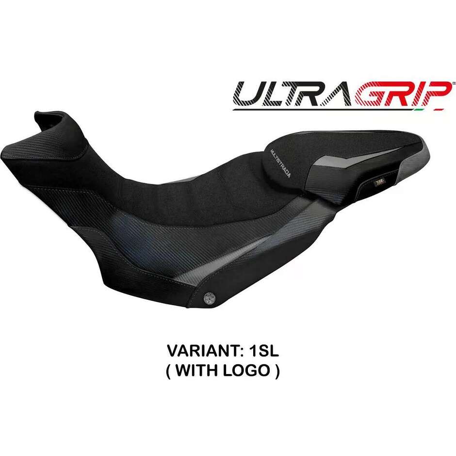 Housse de selle TPZ Italia spécifique pour Ducati Multistrada 1200 / 1260 Enduro, modèles 2016-2021, finition Lux 2 Ultragrip