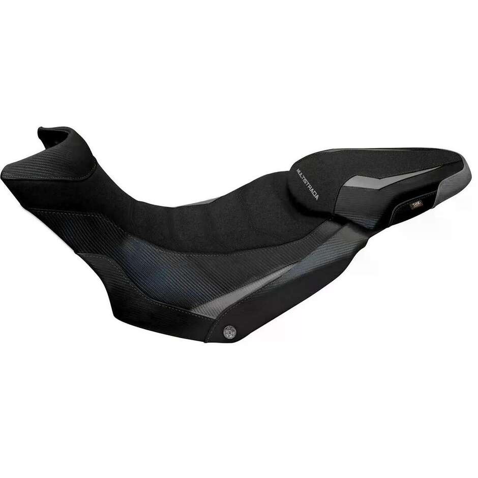 Housse de selle TPZ Italia spécifique pour Ducati Multistrada 1200 / 1260 Enduro, modèles 2016-2021, finition Lux 2 Ultragrip