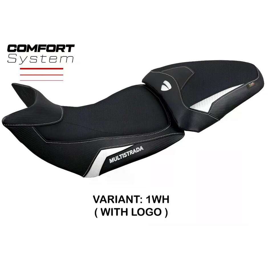 Housse de selle TPZ Italia spécifique pour Ducati Multistrada 1200 / 1260 (modèles 2015-2020) avec système de confort Jazan