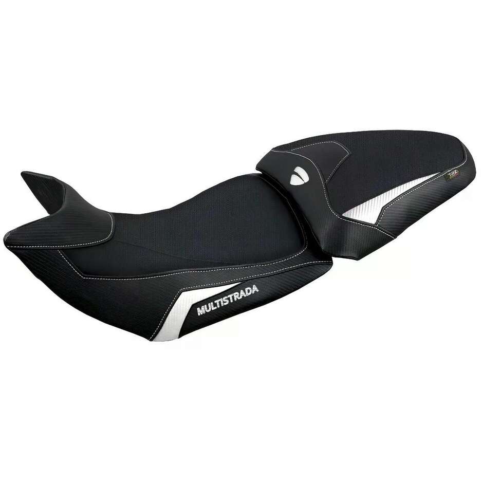 Housse de selle TPZ Italia spécifique pour Ducati Multistrada 1200 / 1260 (modèles 2015-2020) avec système de confort Jazan