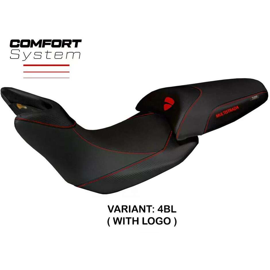 Housse de selle TPZ Italia spécifique pour Ducati Multistrada 1200 (modèles 2012-2014) - Système de confort Noto