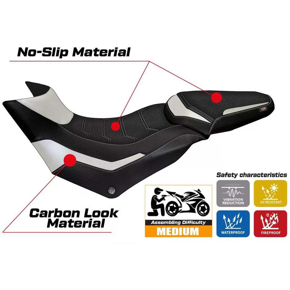 Housse de selle TPZ Italia spécifique pour Ducati Multistrada 950 (modèles 2017-2021) Slapy Ultragrip