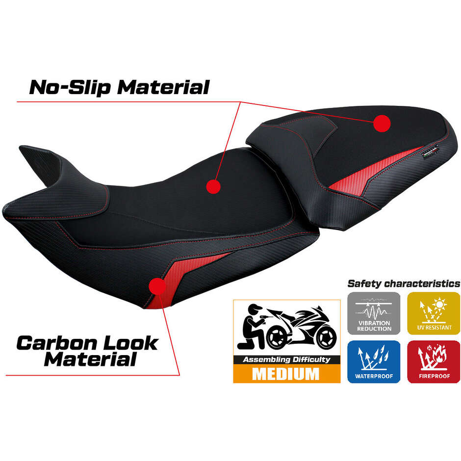 Housse de selle TPZ Italia spécifique pour Ducati Multistrada V2, modèles 2021-2024 (Haria)