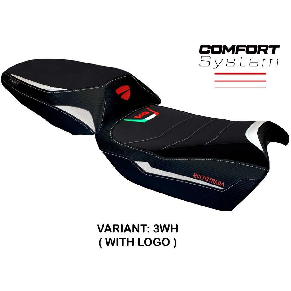 Housse de selle TPZ Italia spécifique pour Ducati Multistrada V4 2021-2025, modèle Galmi Comfort System
