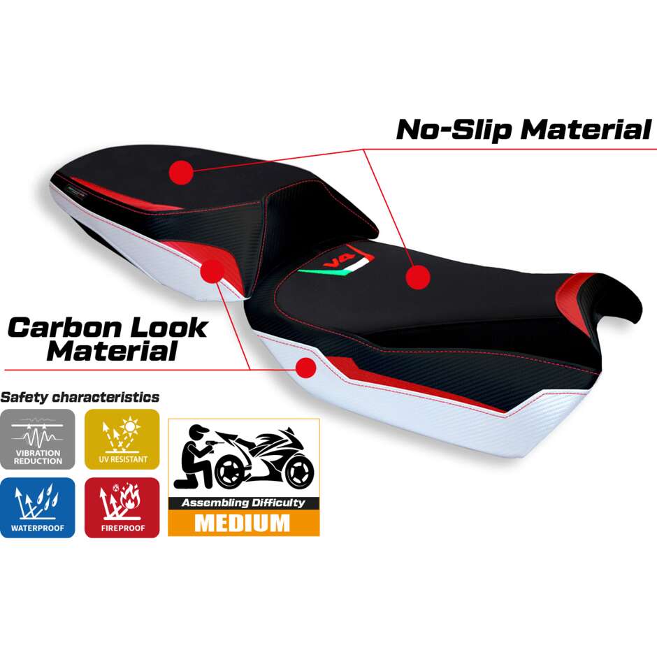 Housse de selle TPZ Italia spécifique pour Ducati Multistrada V4, modèle 2021-2025, coloris Tokat spécial