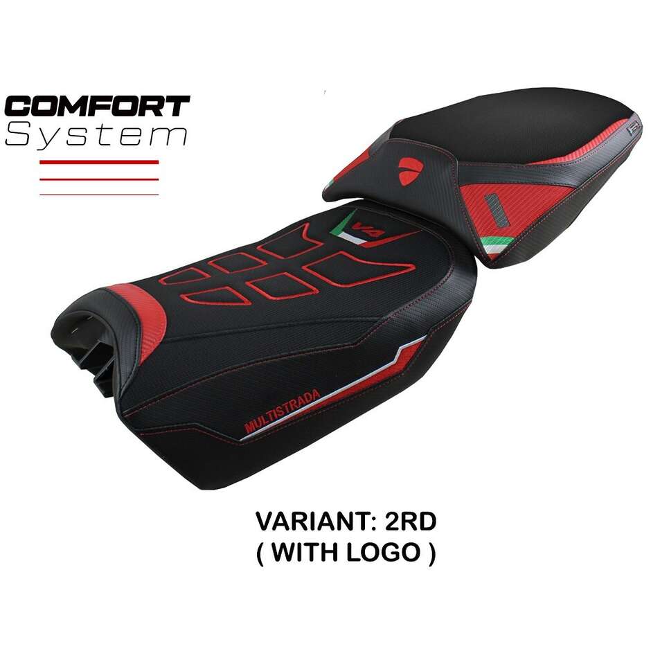 Housse de selle TPZ Italia spécifique pour Ducati Multistrada V4, modèle 2022-2025, système de confort Safi