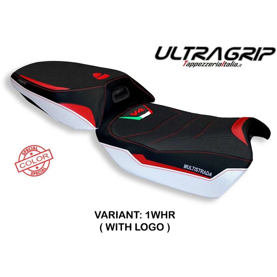 Housse de selle TPZ Italia spécifique pour Ducati Multistrada V4, modèle Adelaide 2021-2025, coloris Ultragrip spécial