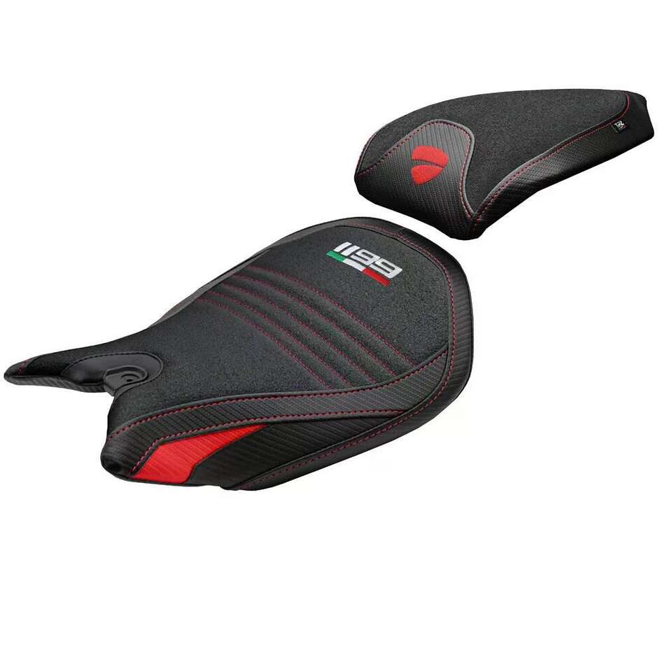 Housse de selle TPZ Italia spécifique pour Ducati Panigale 1199 2011-2015 modèle Pesaro Ultragrip