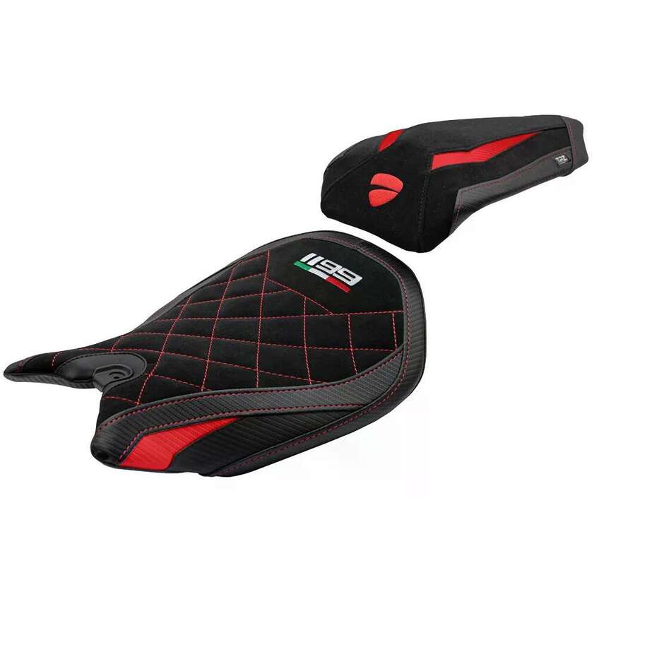 Housse de selle TPZ Italia spécifique pour Ducati Panigale 1199 (modèles 2011-2015), édition spéciale Pesaro Velvet