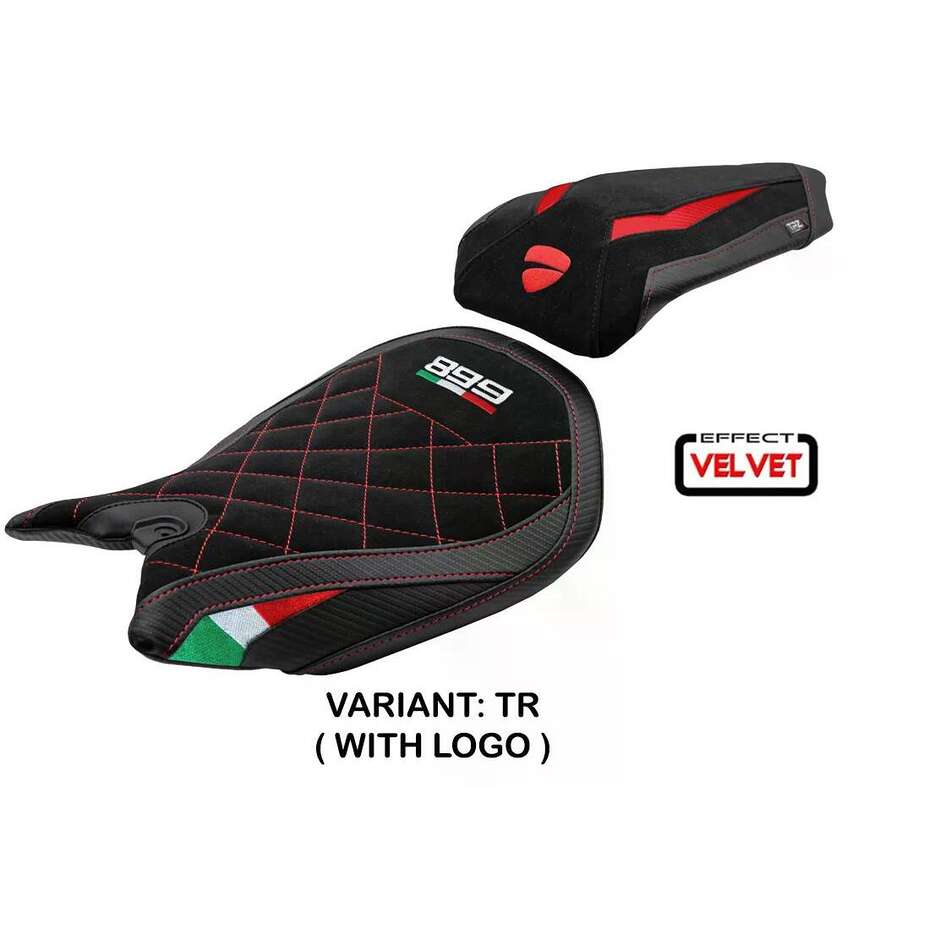 Housse de selle TPZ Italia spécifique pour Ducati Panigale 899 (modèles 2013-2015), édition spéciale Ordona Velvet