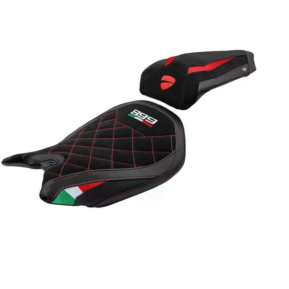 Housse de selle TPZ Italia spécifique pour Ducati Panigale 899 (modèles 2013-2015), édition spéciale Ordona Velvet