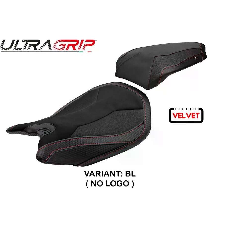 Housse de selle TPZ Italia spécifique pour Ducati Panigale 959 (modèles 2016-2018), coloris Noyer Velours Ultragrip