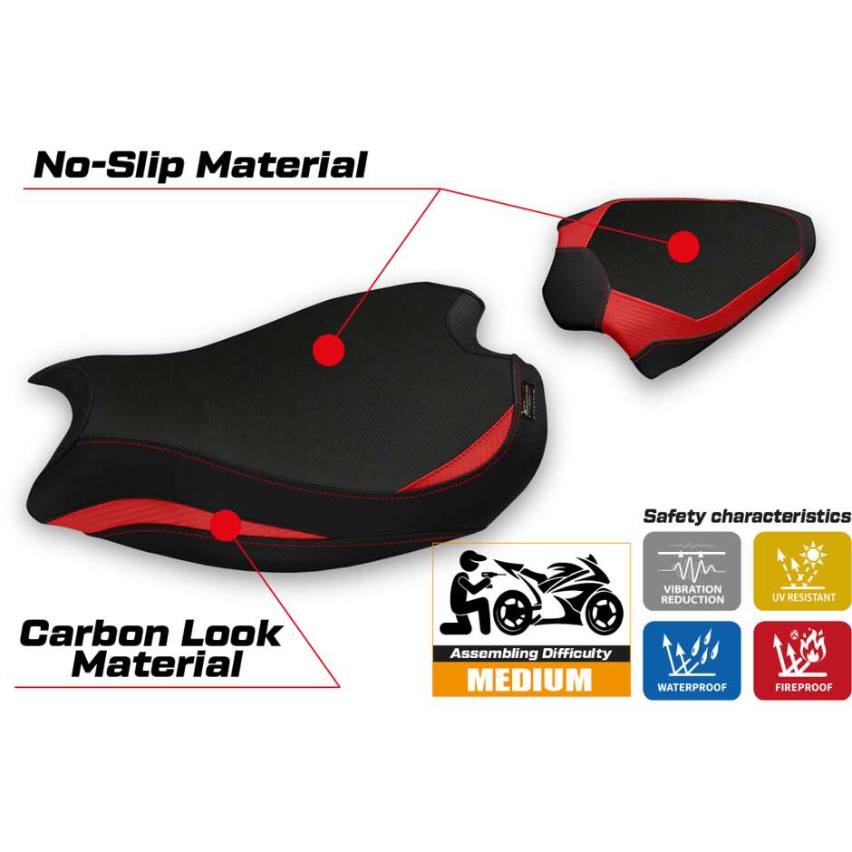 Housse de selle TPZ Italia spécifique pour Ducati Panigale V2 2020 2024 modèle Tulcea