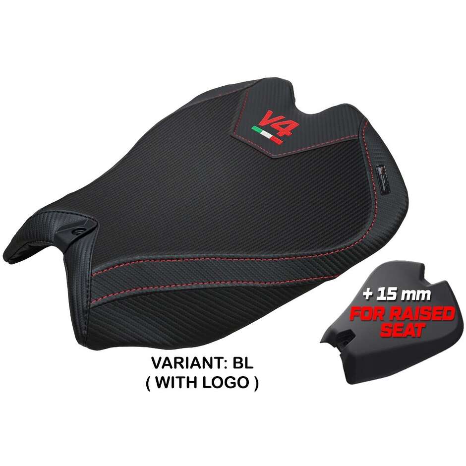 Housse de selle TPZ Italia spécifique pour Ducati Panigale V4 2025, modèle Argenta High