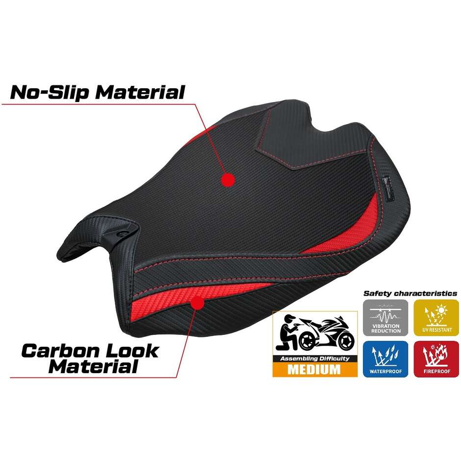 Housse de selle TPZ Italia spécifique pour Ducati Panigale V4 2025 modèle Argenta