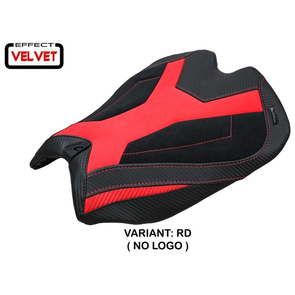 Housse de selle TPZ Italia spécifique pour Ducati Panigale V4 modèle 2025, coloris Argenta Velvet