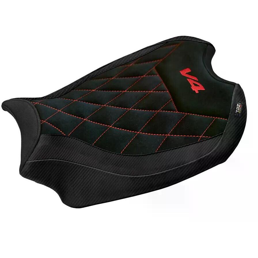 Housse de selle TPZ Italia spécifique pour Ducati Panigale V4 (modèles 2018-2024), coloris Harbin Velvet