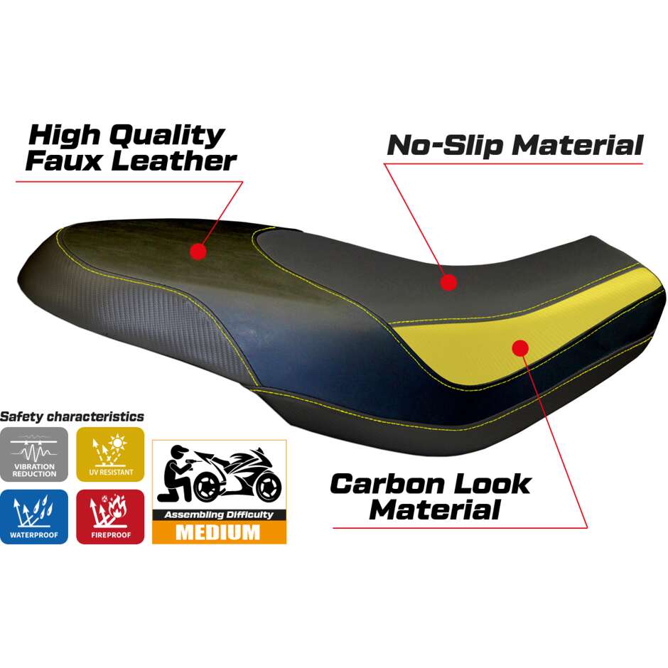 Housse de selle TPZ Italia spécifique pour Ducati Scrambler 400 / 800 / 1100 (modèle Capri 2015-2024).