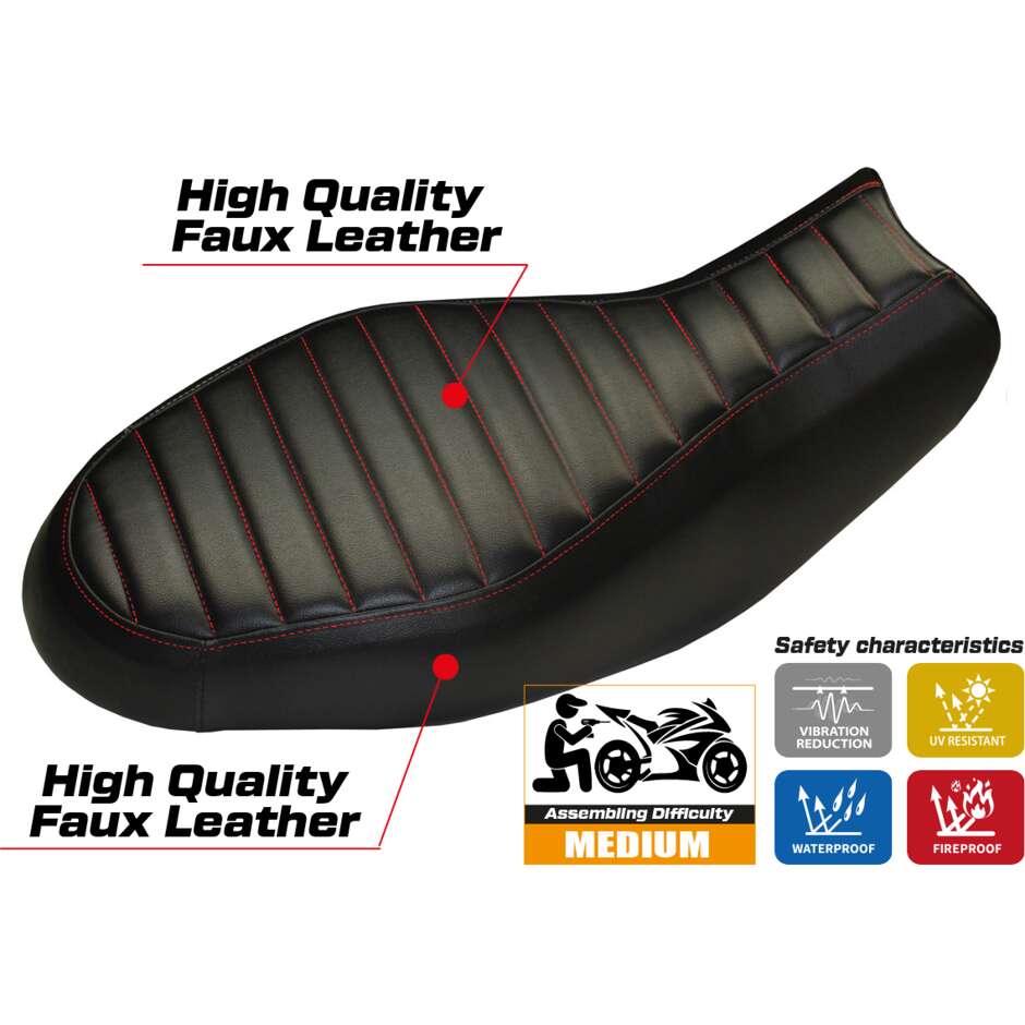 Housse de selle TPZ Italia spécifique pour Ducati Scrambler 400 / 800 / 1100 (modèles Procida 2015-2024)