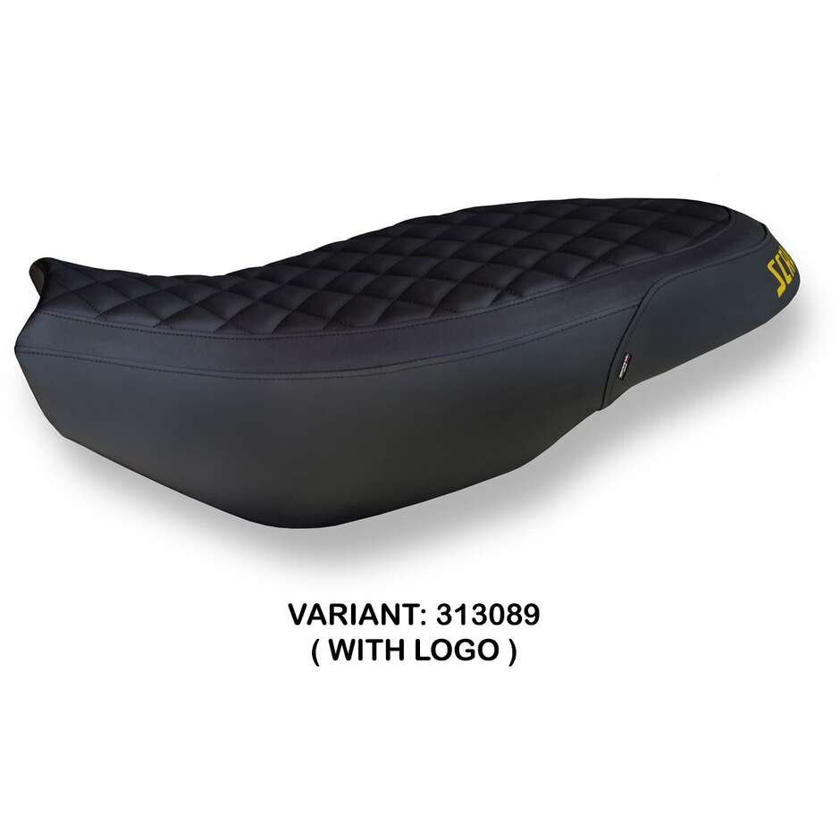 Housse de selle TPZ Italia spécifique pour Ducati Scrambler 400 / 800 / 1100 (modèles vintage 2015-2024).