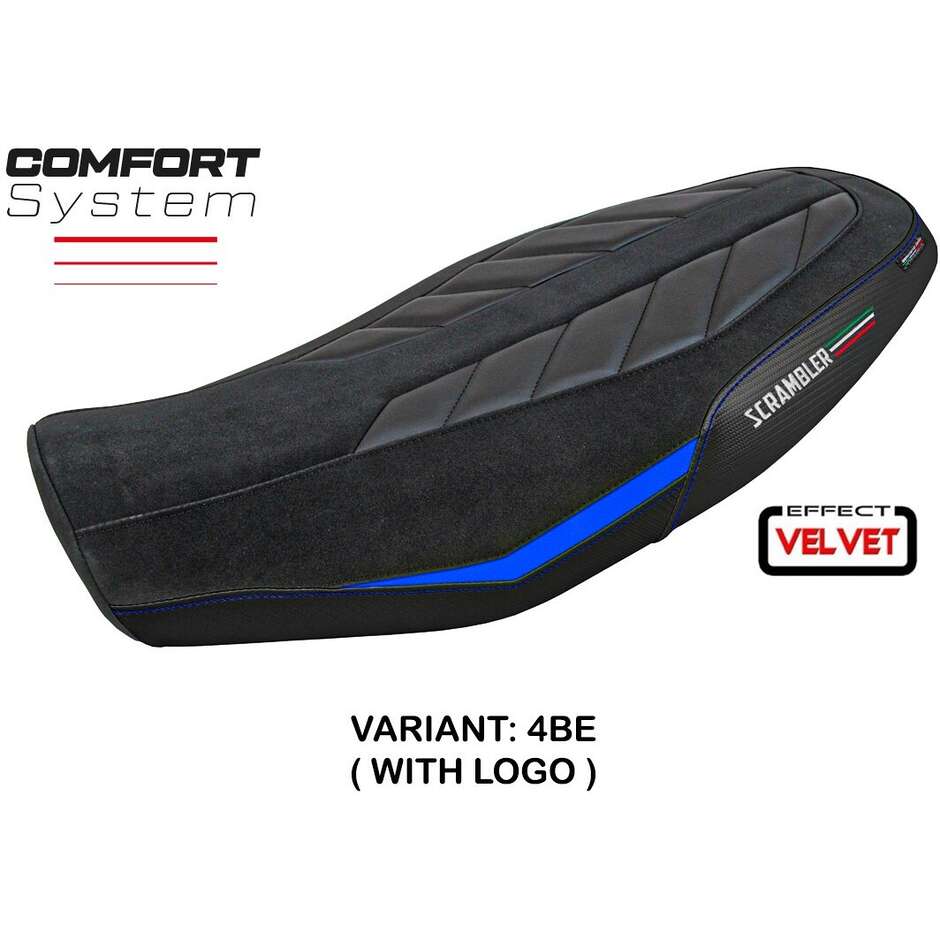Housse de selle TPZ Italia spécifique pour Ducati Scrambler 800, modèles 2023-2025, système confort Rimini