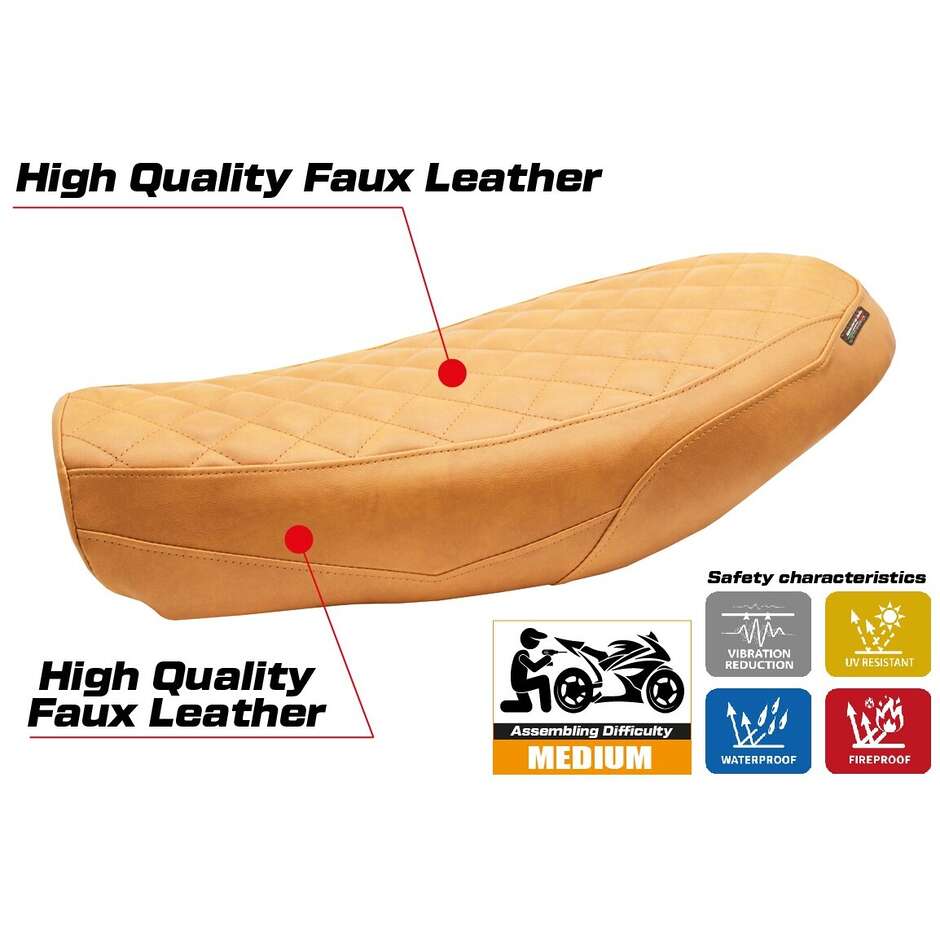 Housse de selle TPZ Italia spécifique pour Ducati Scrambler Nightshift modèle Antigua 2021-2022