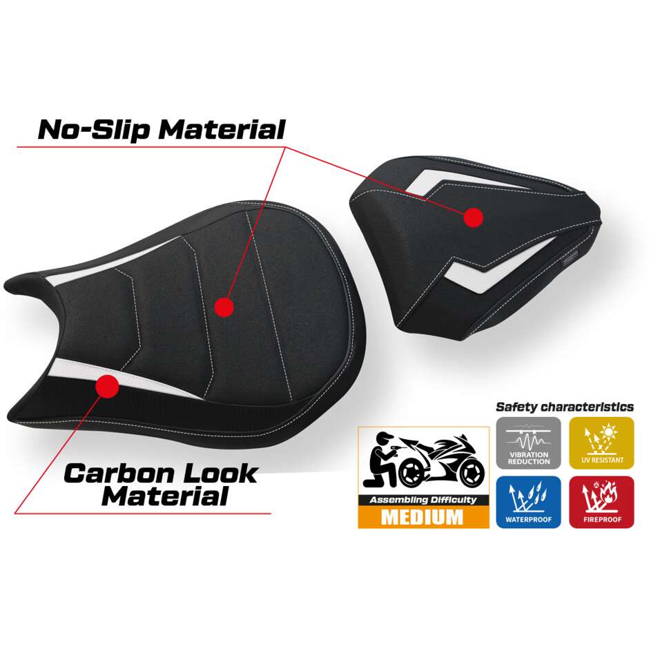 Housse de selle TPZ Italia spécifique pour Ducati Streetfighter 2009-2015, modèle Florida Ultragrip