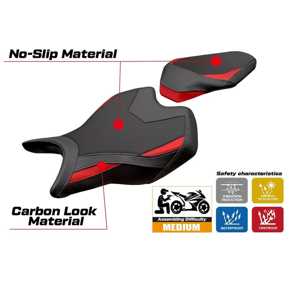 Housse de selle TPZ Italia spécifique pour Ducati Streetfighter V2 2025 Roveri