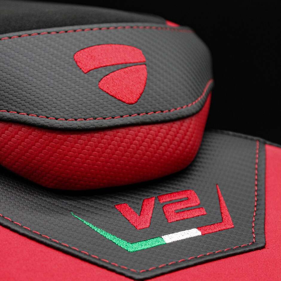 Housse de selle TPZ Italia spécifique pour Ducati Streetfighter V2 modèle 2025, système de confort Roveri