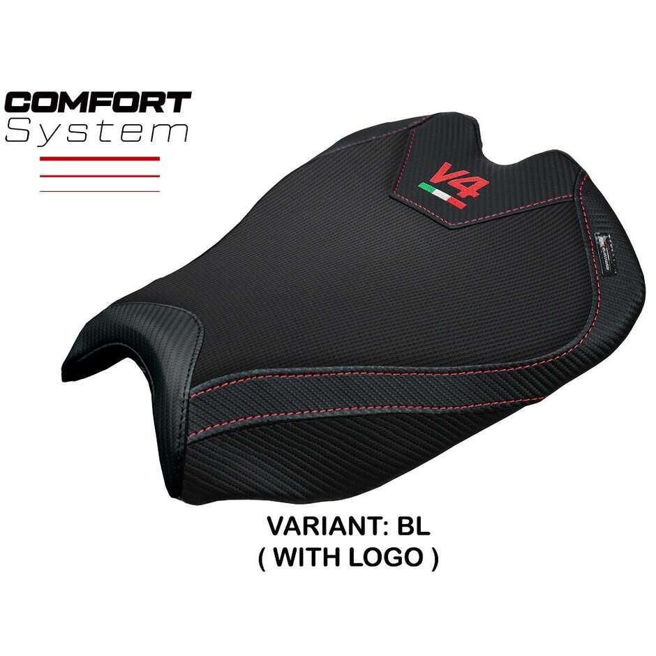 Housse de selle TPZ Italia spécifique pour Ducati Streetfighter V4 modèle 2025, système confort Alcara