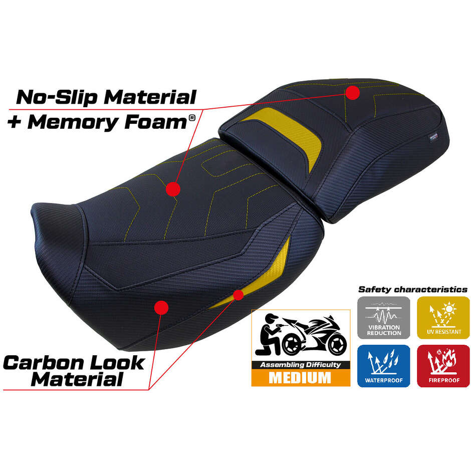 Housse de selle TPZ Italia spécifique pour Harley Davidson Pan America 2021-2025, modèle Vegas Comfort System