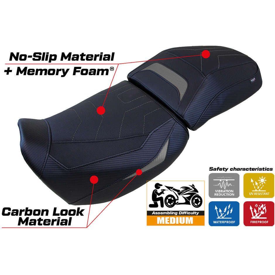 Housse de selle TPZ Italia spécifique pour Harley Davidson Pan America 2021-2025, modèle Vegas Comfort System