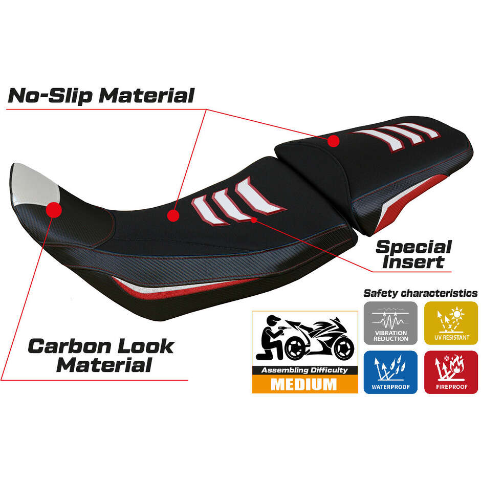 Housse de selle TPZ Italia spécifique pour Honda Africa Twin 1100 Adventure Sport (modèles 2020-2025), coloris Ambre spécial