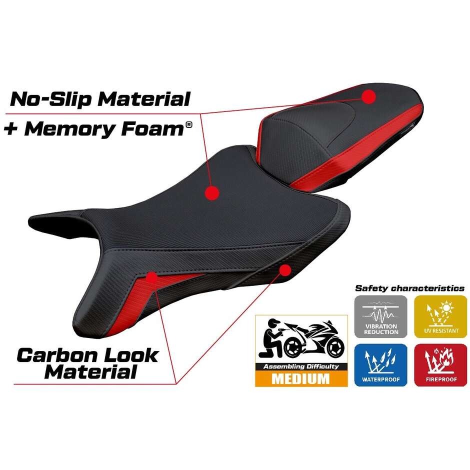 Housse de selle TPZ Italia spécifique pour Honda CB 1000 Hornet modèle 2025, système de confort manuel